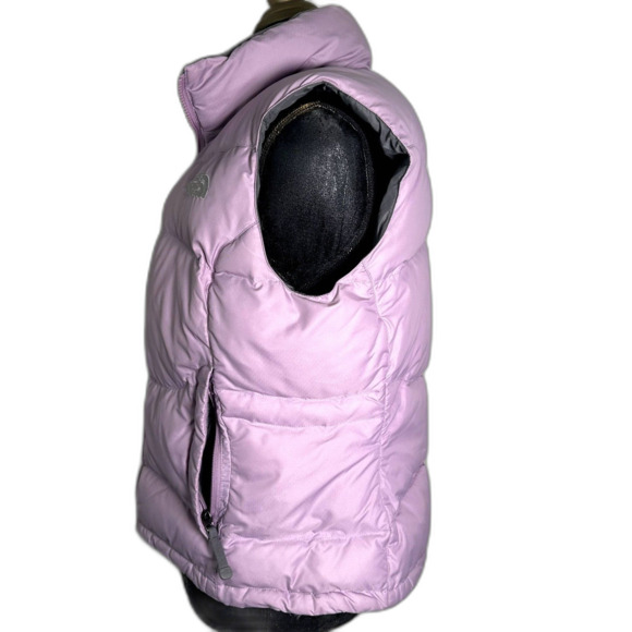 The North Face Women’s Lavender Puffer Vest Goose Down Size Small S/P Minor Flaw - Picture 9 of 10
